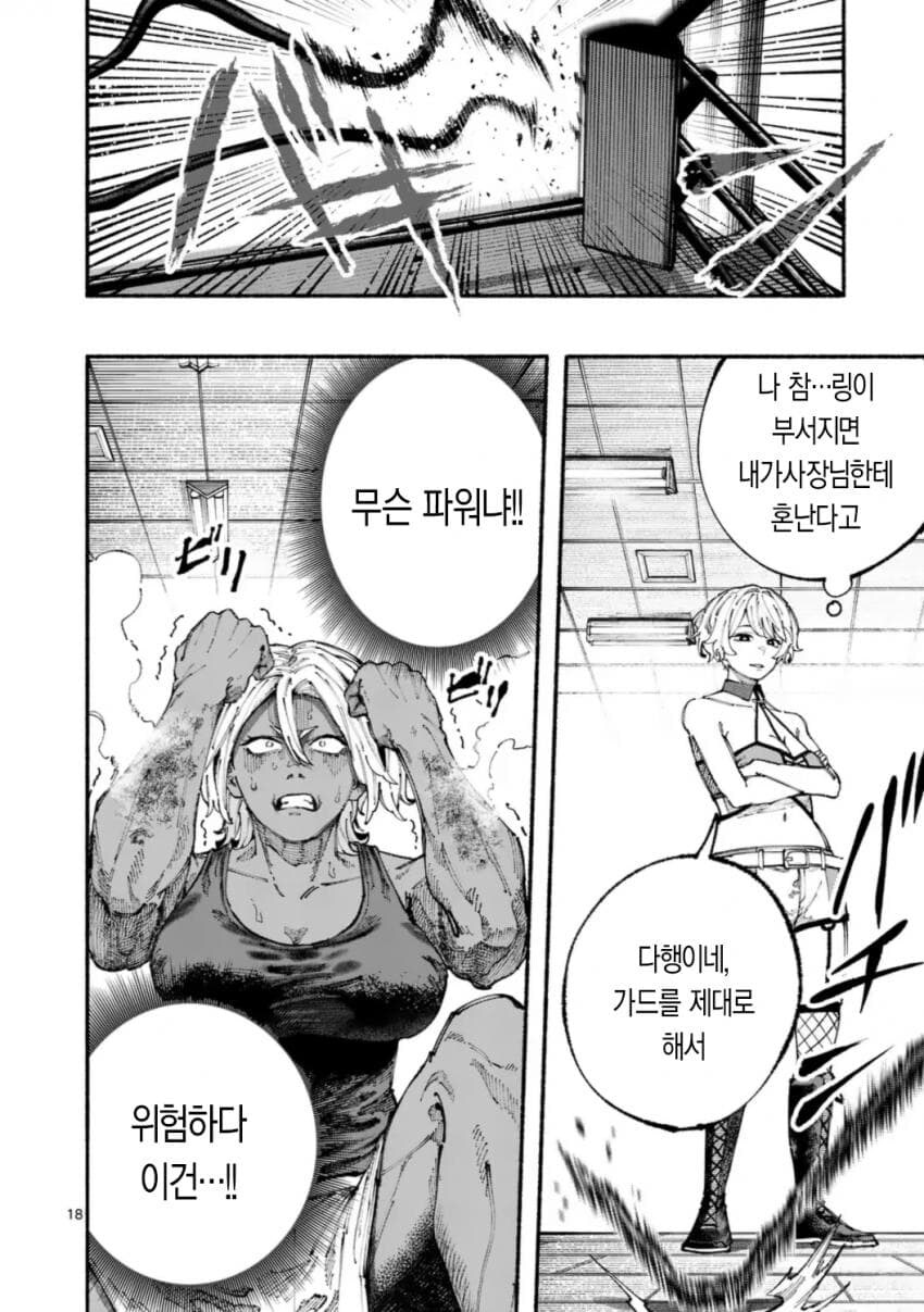 프로레슬러 VS 종합격투가 여자애가 싸우는 .manwha_18.jpg