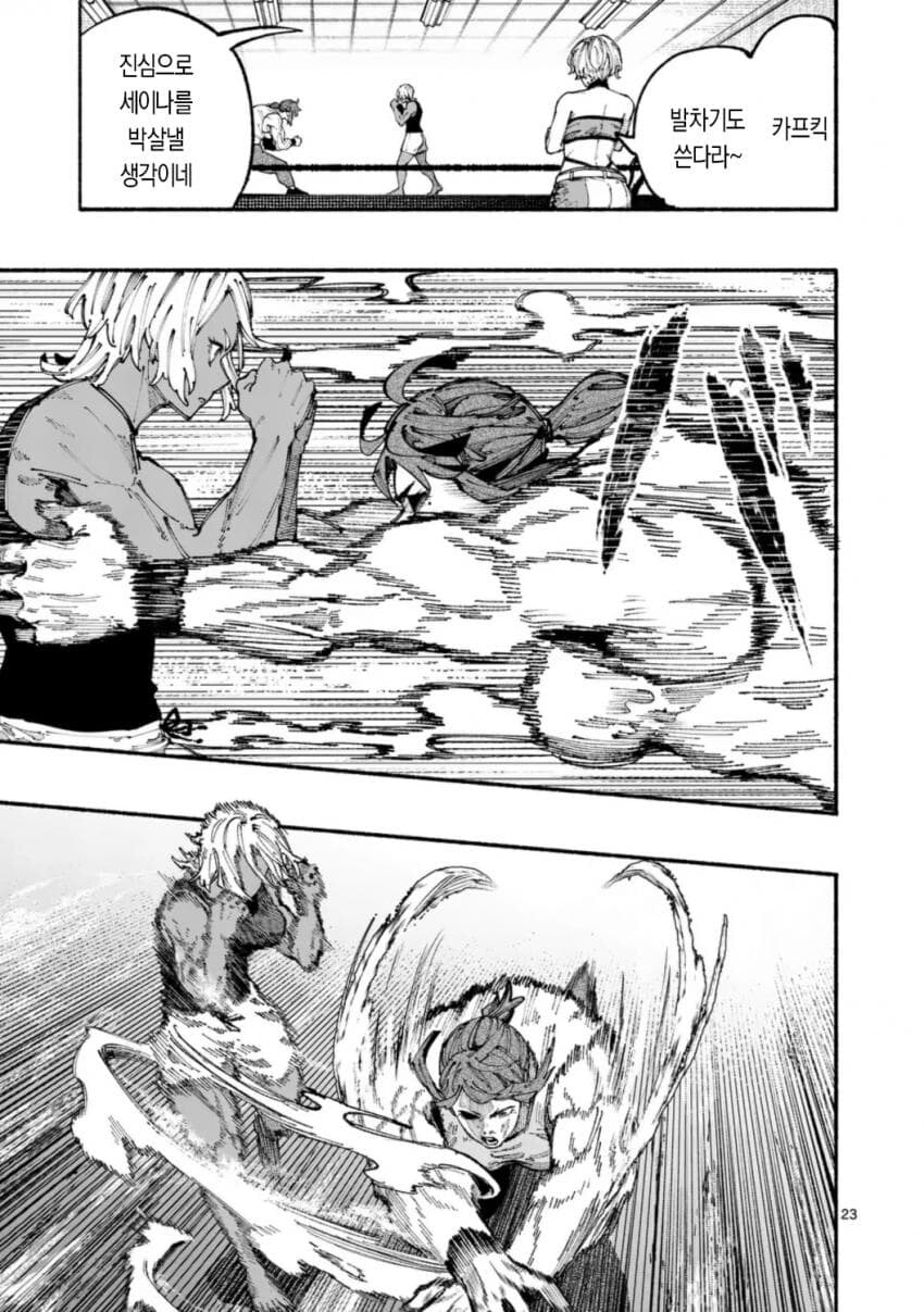 프로레슬러 VS 종합격투가 여자애가 싸우는 .manwha_23.jpg