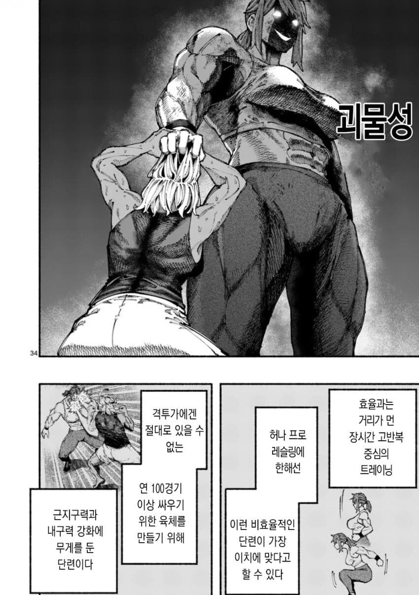 프로레슬러 VS 종합격투가 여자애가 싸우는 .manwha_34.jpg