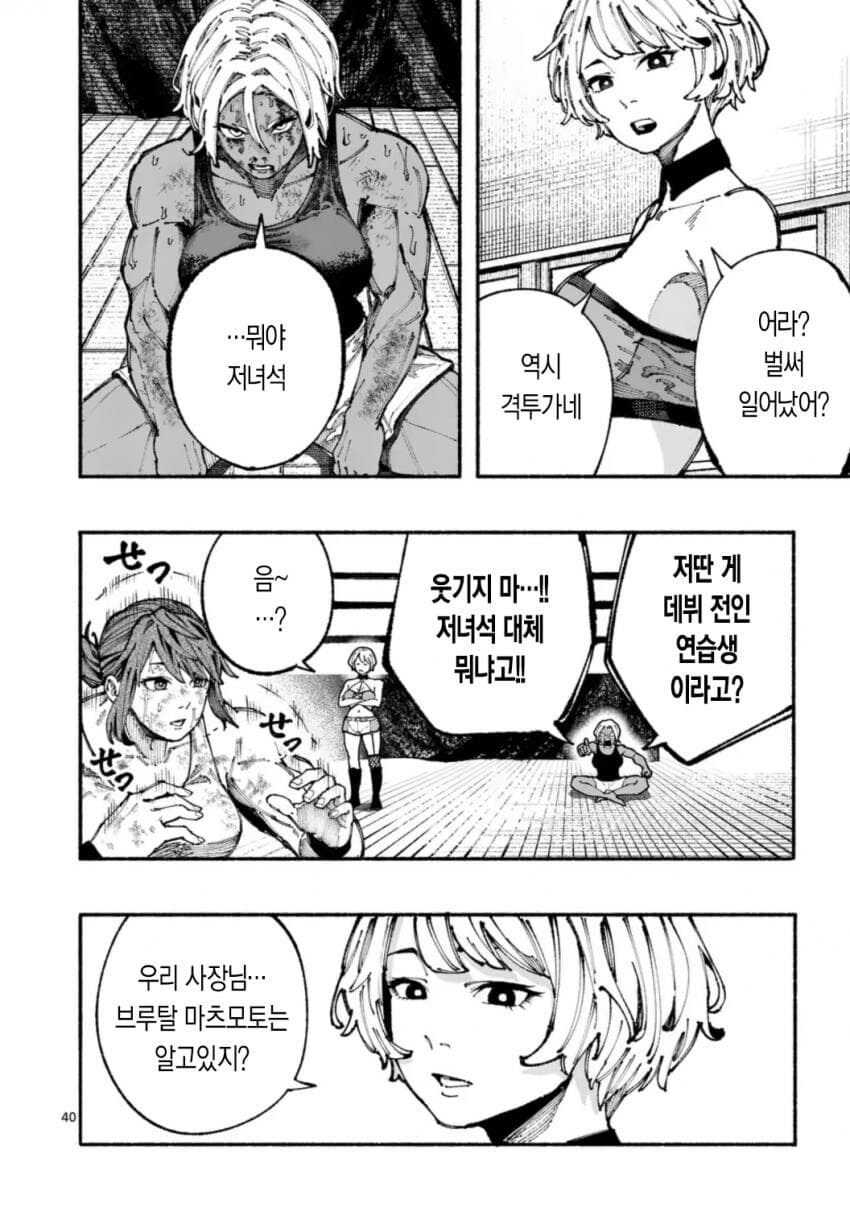 프로레슬러 VS 종합격투가 여자애가 싸우는 .manwha_40.jpg