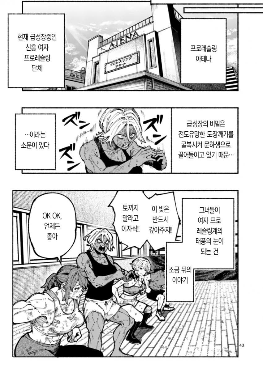 프로레슬러 VS 종합격투가 여자애가 싸우는 .manwha_43.jpg