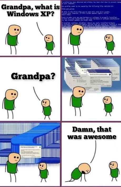 손자가 윈도우 XP 물어보는 만화_1.webp
