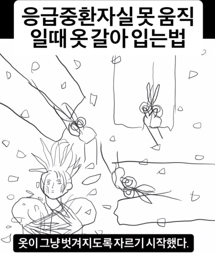 응급중환자실에서 못 움직이는 환자 옷 갈아입는법.manga_4.jpg