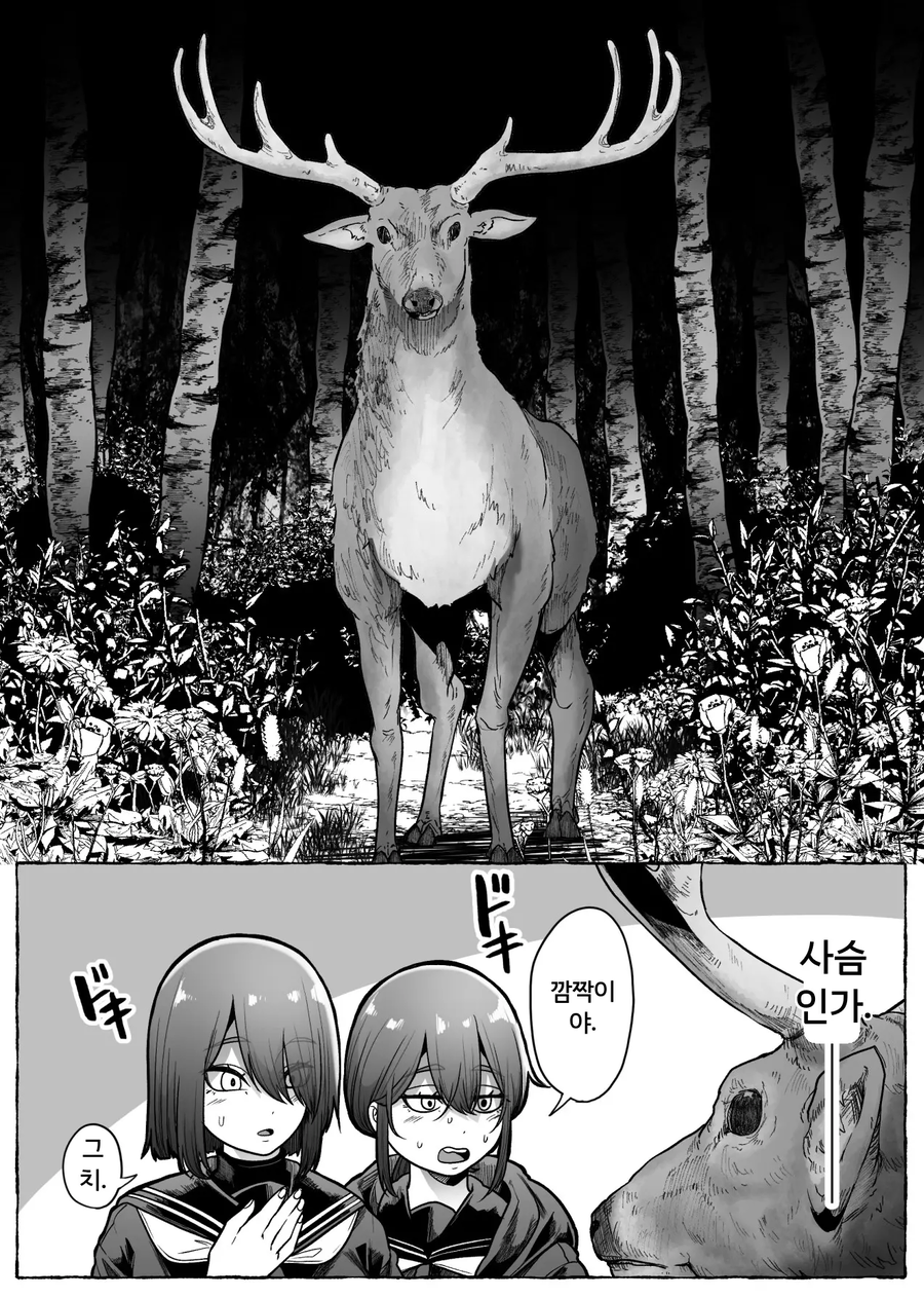 깊은 산속에서 사슴 만나는 만화_2.webp