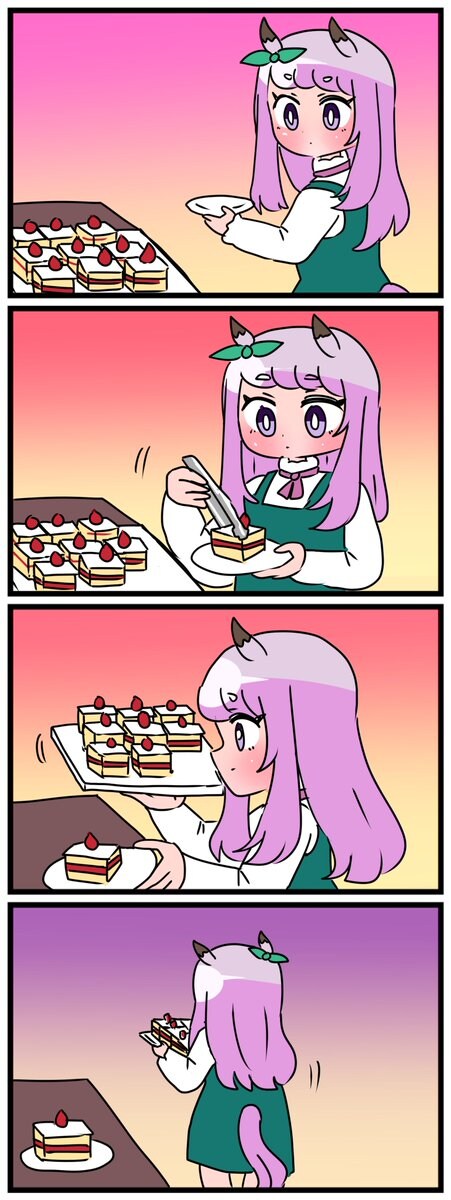 말딸) 파티장에서 딸기 쇼트 케이크를 발견한 맥퀸.manhwa_1.jpg