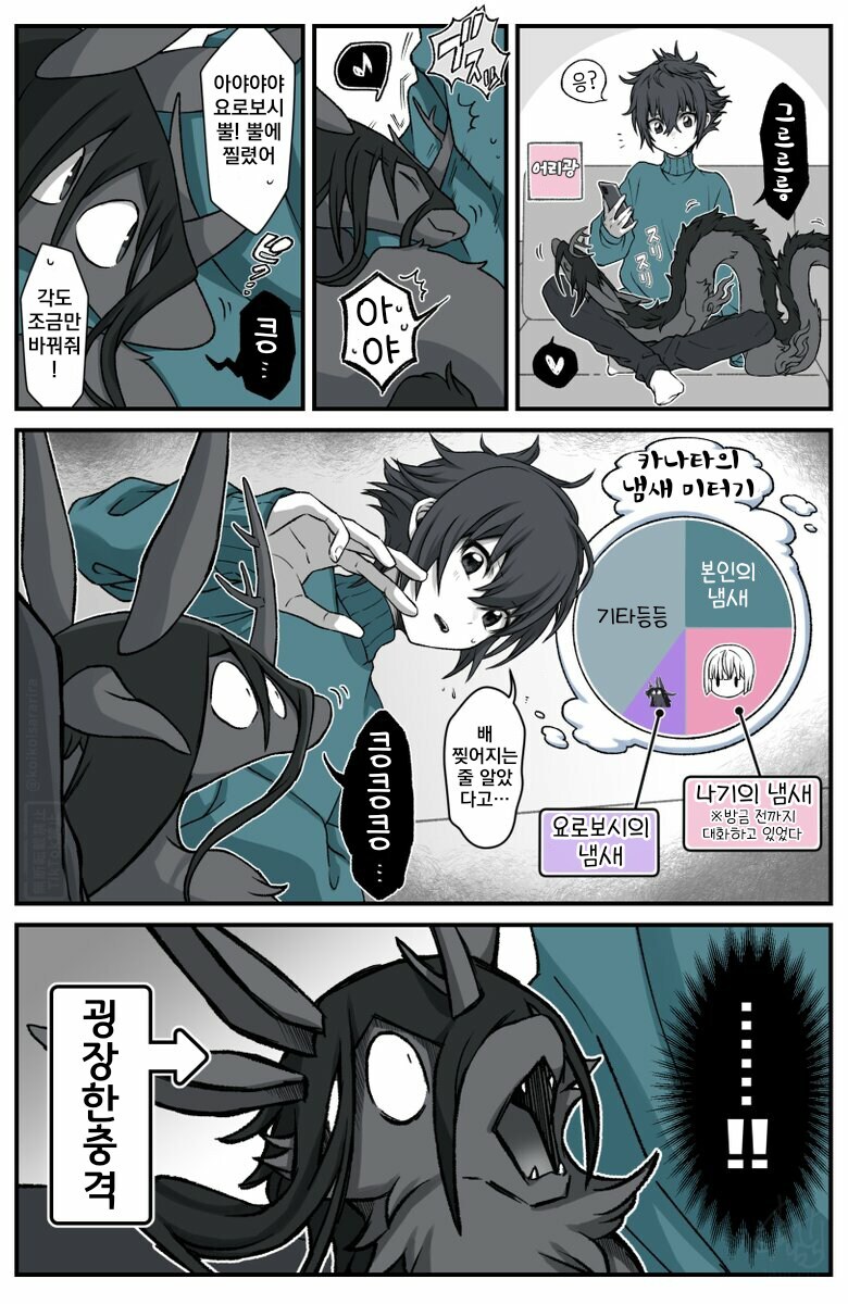 소년과 재앙신)마킹하는 재앙신.manhwa_1.jpg