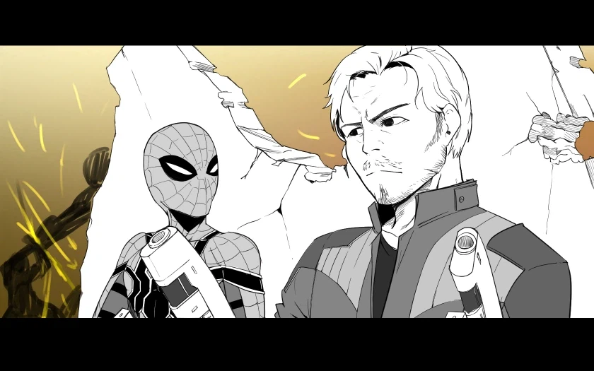 MCU 시빌워에 가오갤 합류하는 if 스토리.manga_11.webp