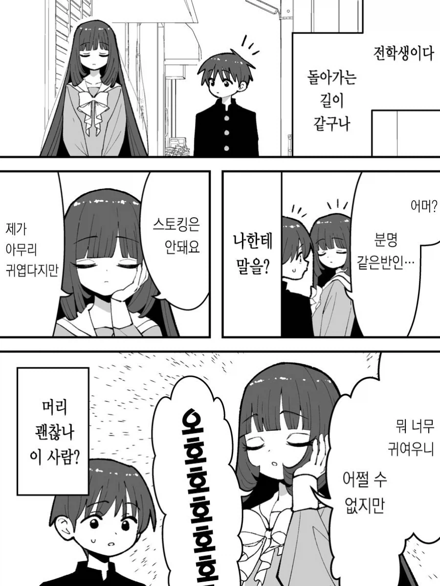 돌아가는 길에 마주친 전학생.manga_1.webp