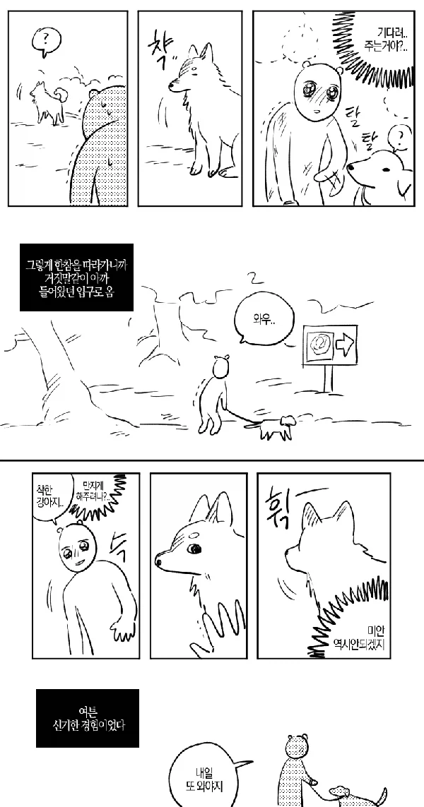 산에서 길잃은 사람을 도와준 유기견.manhwa_3.webp