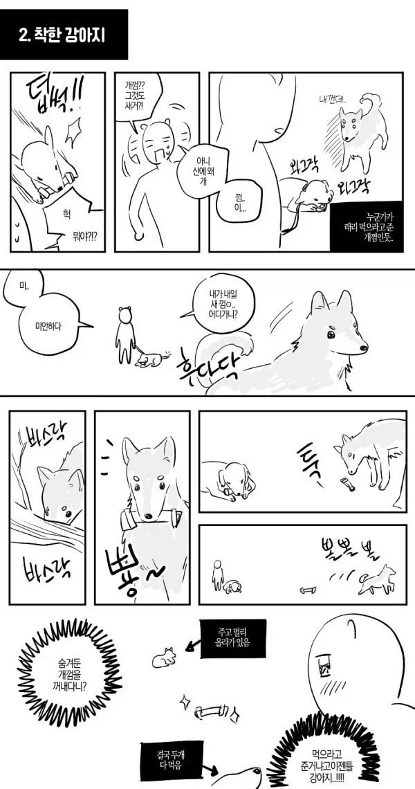 산에서 길잃은 사람을 도와준 유기견.manhwa_6.webp