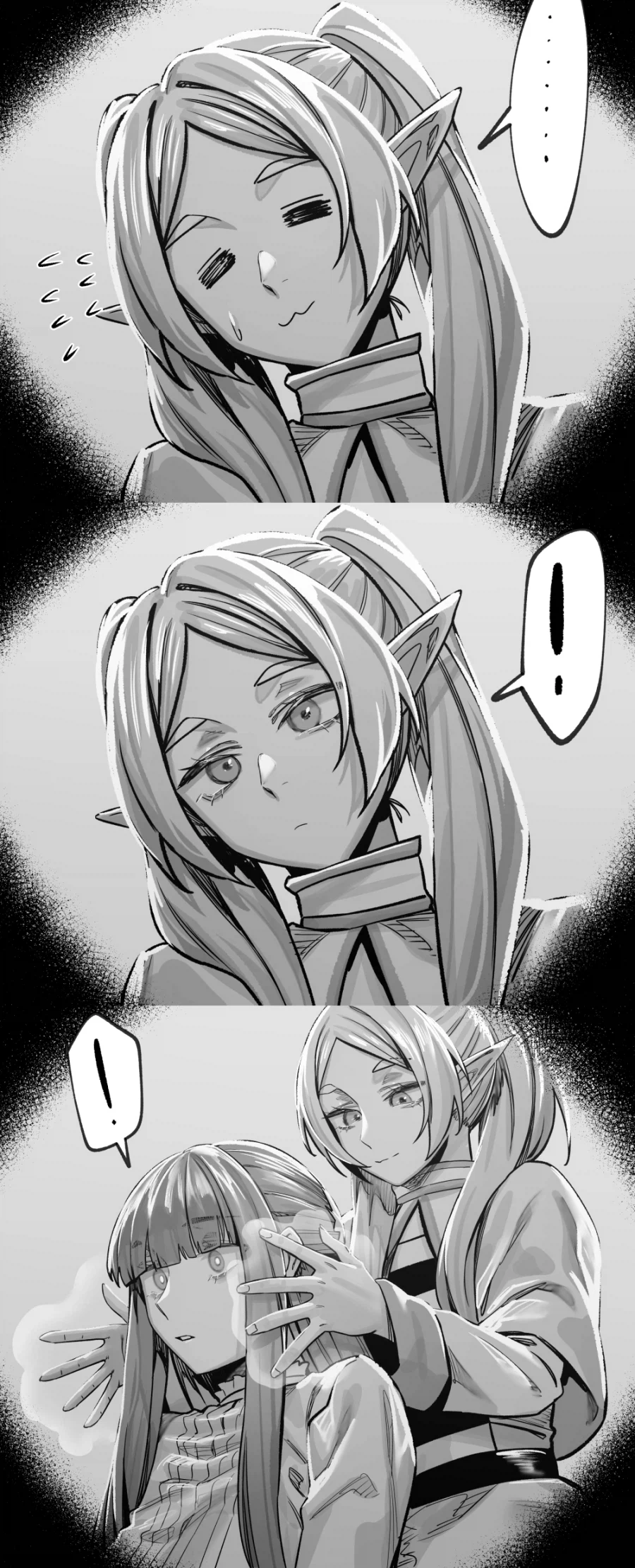 프리렌)효은이와 힘찬이가 싸워서 프리렌이 중재해서 화해하는 manhwa_2.webp