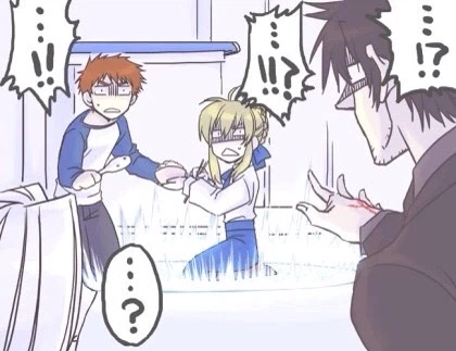 페이트)세이버를 소환했는데 덤이 딸려왔다.manga_1.webp