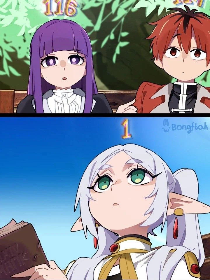 프리렌)파티 머리에 숫자가 보이는 만화_1.webp