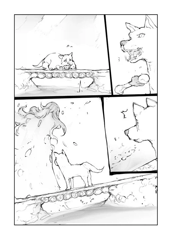 댕댕이가 강에 고기를 빠트린.manhwa_2.webp