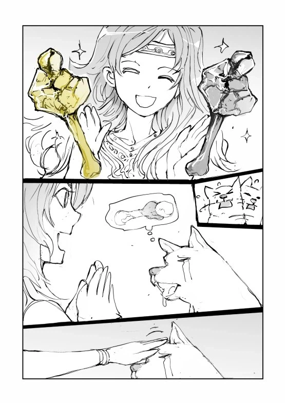 댕댕이가 강에 고기를 빠트린.manhwa_3.webp