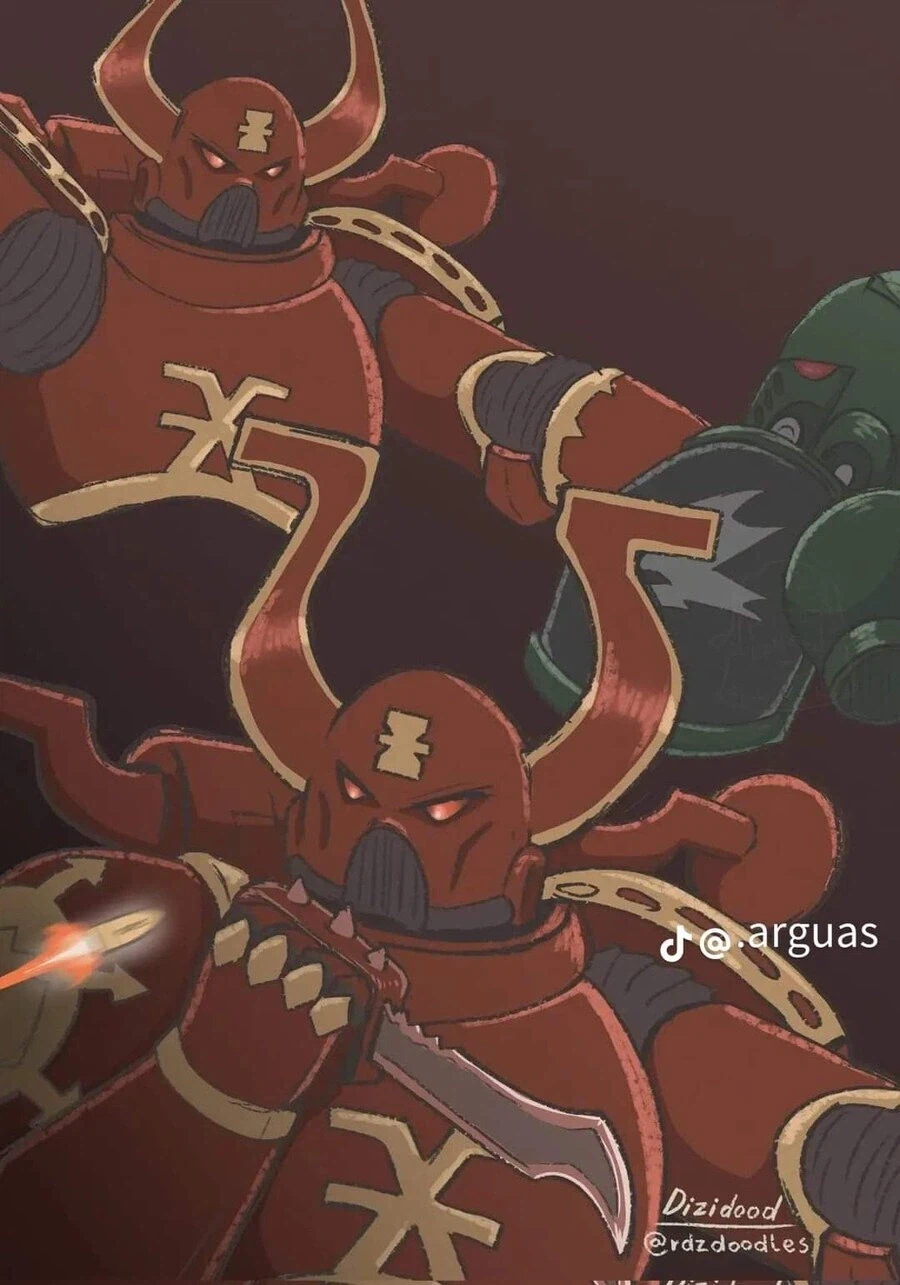 꼬마 가드맨이 카오스 마린과 맞다이 하는 워해머 만화.comic_7.webp