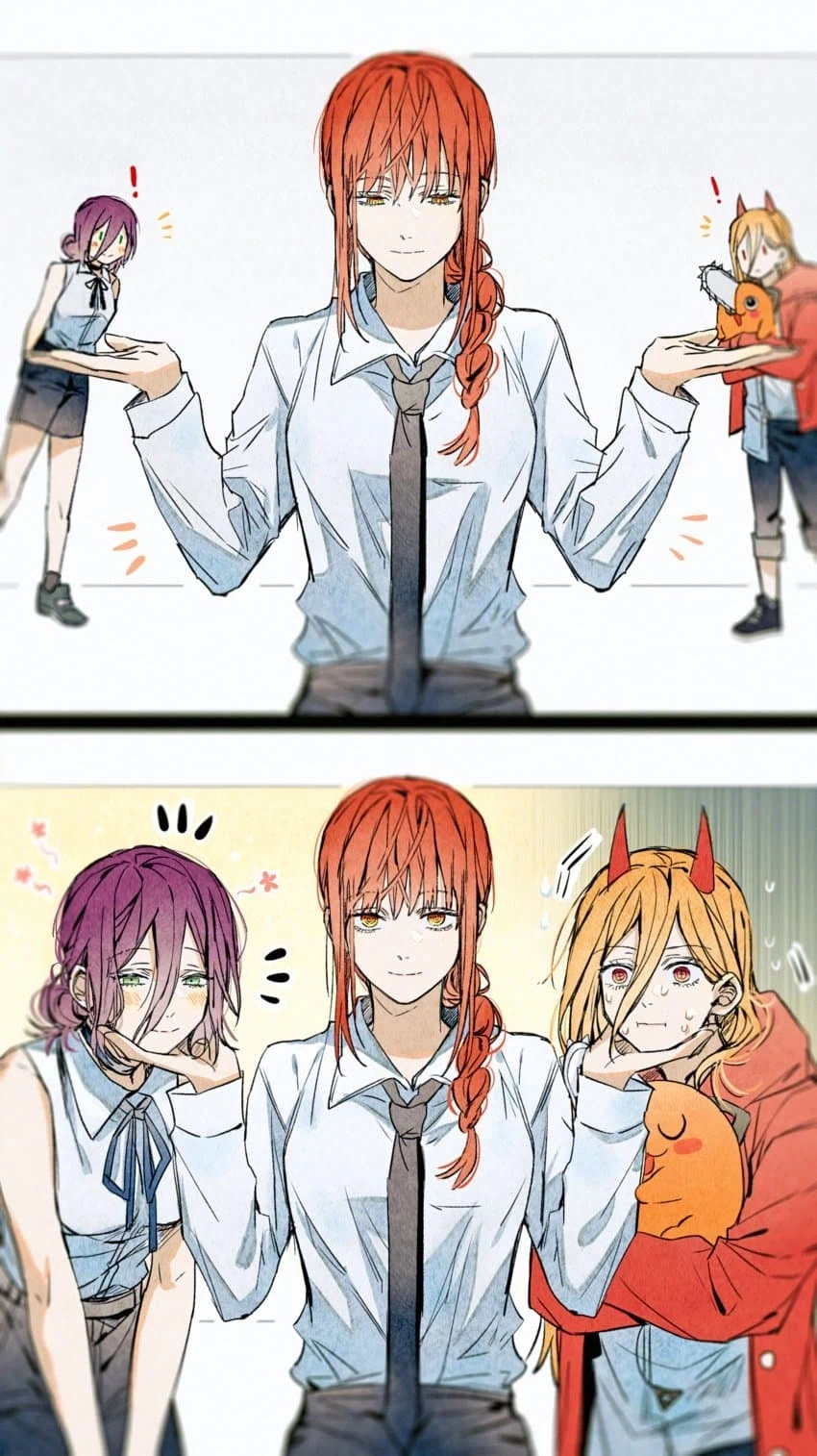 체인소맨의 [인간 부스러기] 백합 만화.manga_1.webp