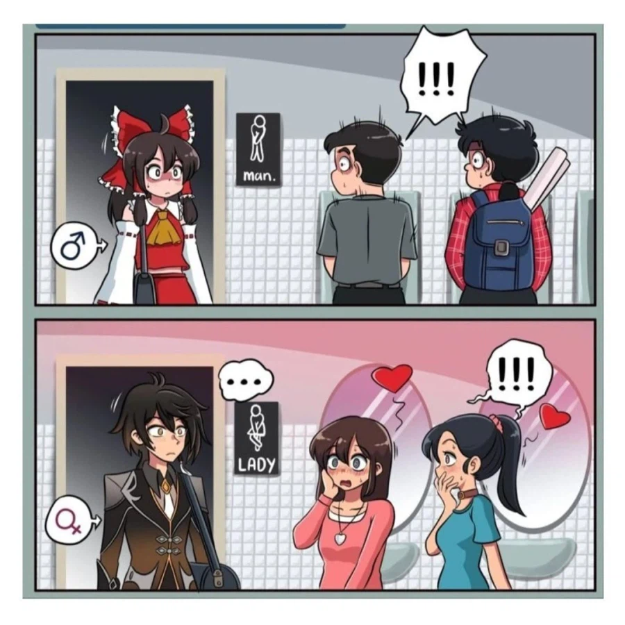 코스프레 행사장 화장실의 흔한 풍경 manhwa_1.webp