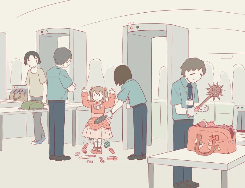 공항에서 걸린 마법소녀 만화.manhwa_1.webp