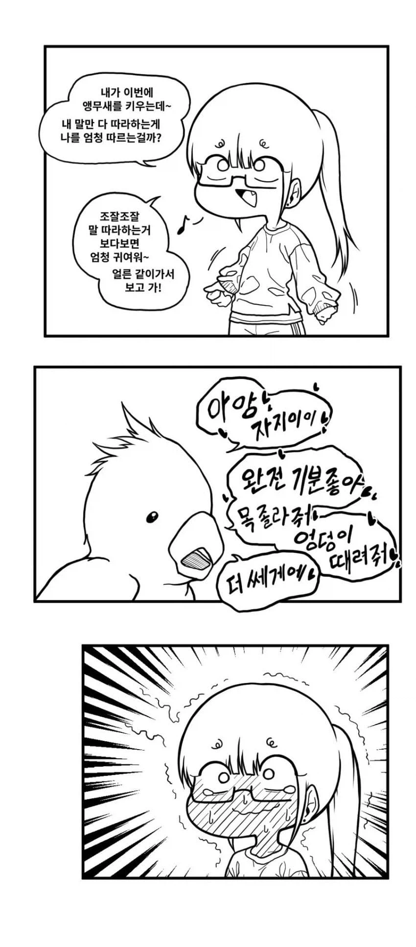 앵무새를 키우면 생기는 일 manhwa_1.webp