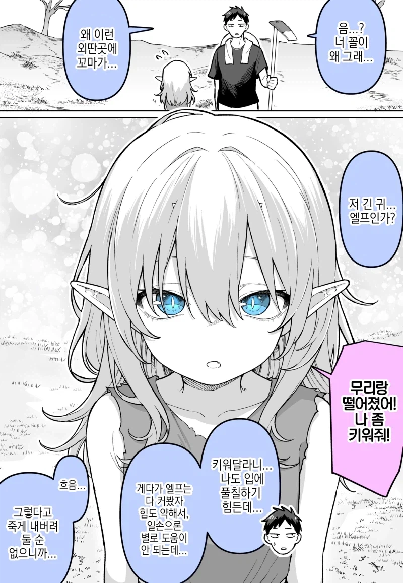 미아가 된 엘프를 주워 기르는 만화.manga_1.webp