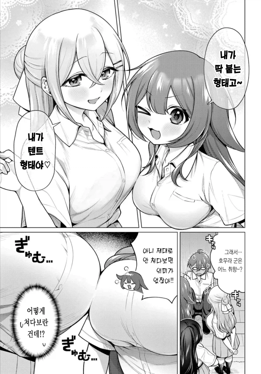 누나들이랑 완벽한 가슴 형태에 대해 논하는 만화_15.webp
