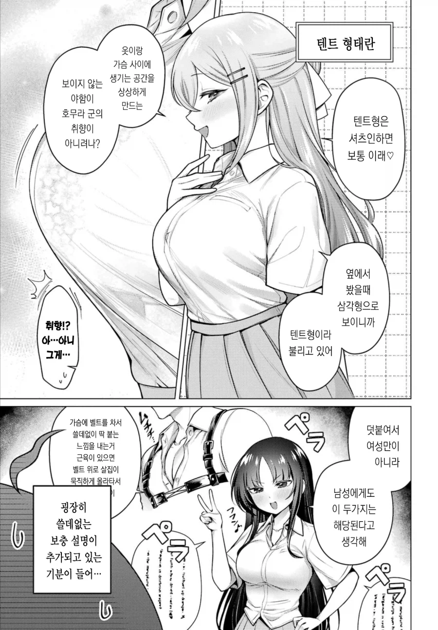 누나들이랑 완벽한 가슴 형태에 대해 논하는 만화_17.webp