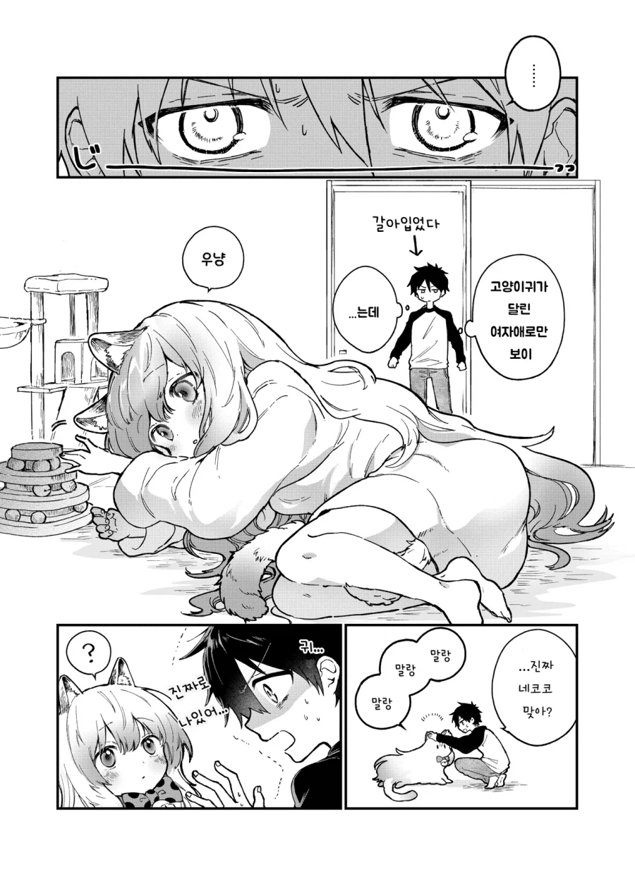키우던 고양이가 여자애가 되었다 .manhwa_7.webp