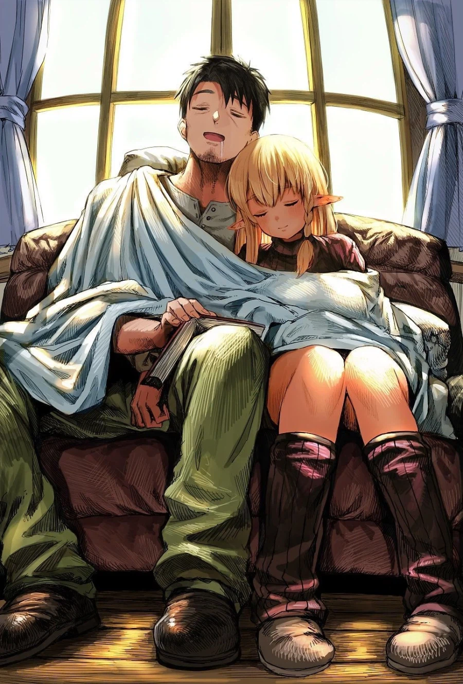 엘프수리하는 만화 앤딩 컷 채색버전!!!_2.webp