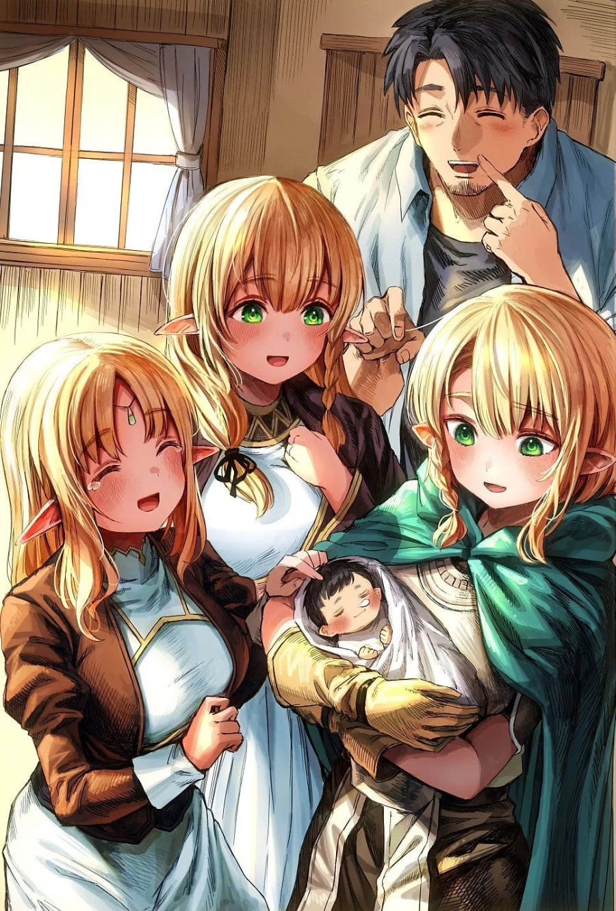 엘프수리하는 만화 앤딩 컷 채색버전!!!_5.webp