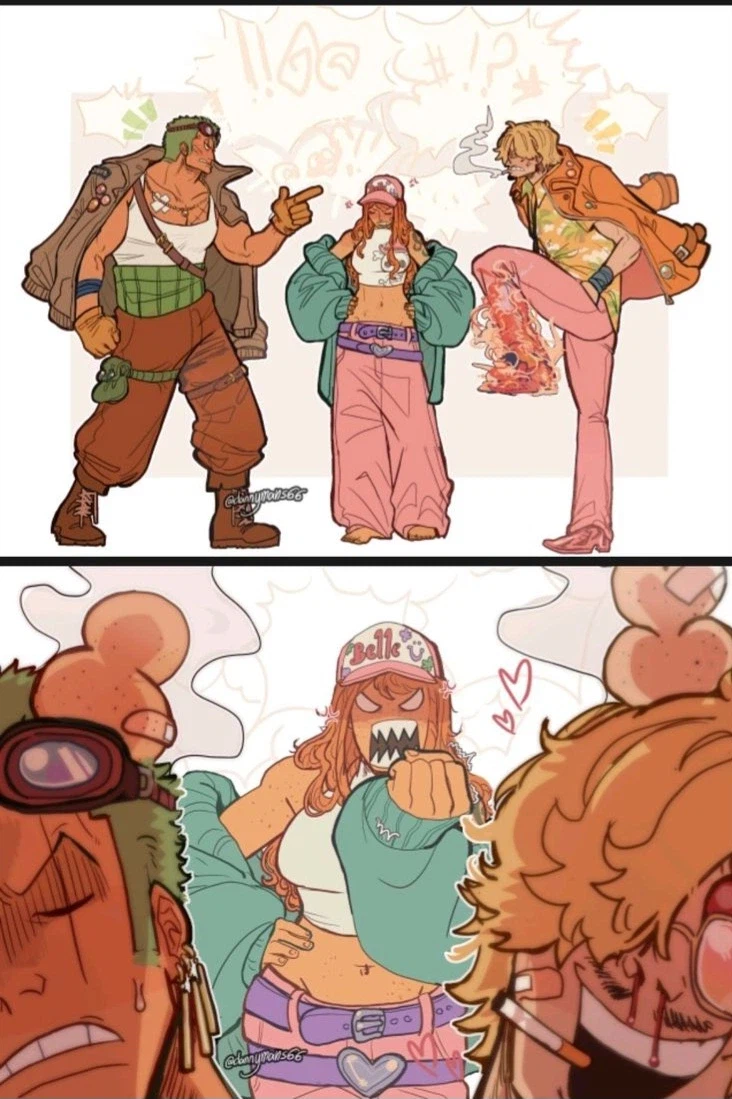 원피스) 밀짚모자 일당의 권력서열을 한눈에 보여주는 컬러표지_2.webp