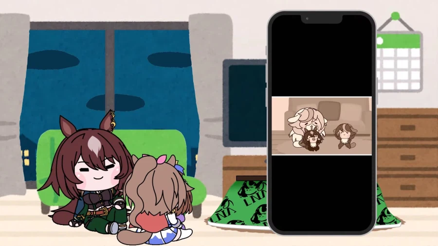 [말딸] 삼촌과 아부지의 응애 사진을 보는 테이오_1.webp