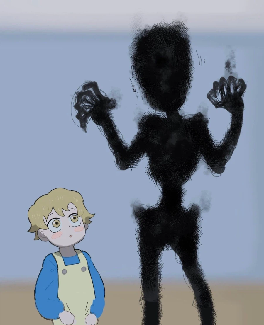 무서운 누군가를 포동포동 검정 스웨터 미스테리어스 누나로 만드는 만화_3.webp