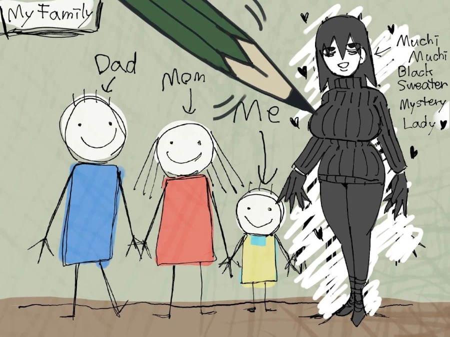 무서운 누군가를 포동포동 검정 스웨터 미스테리어스 누나로 만드는 만화_4.webp