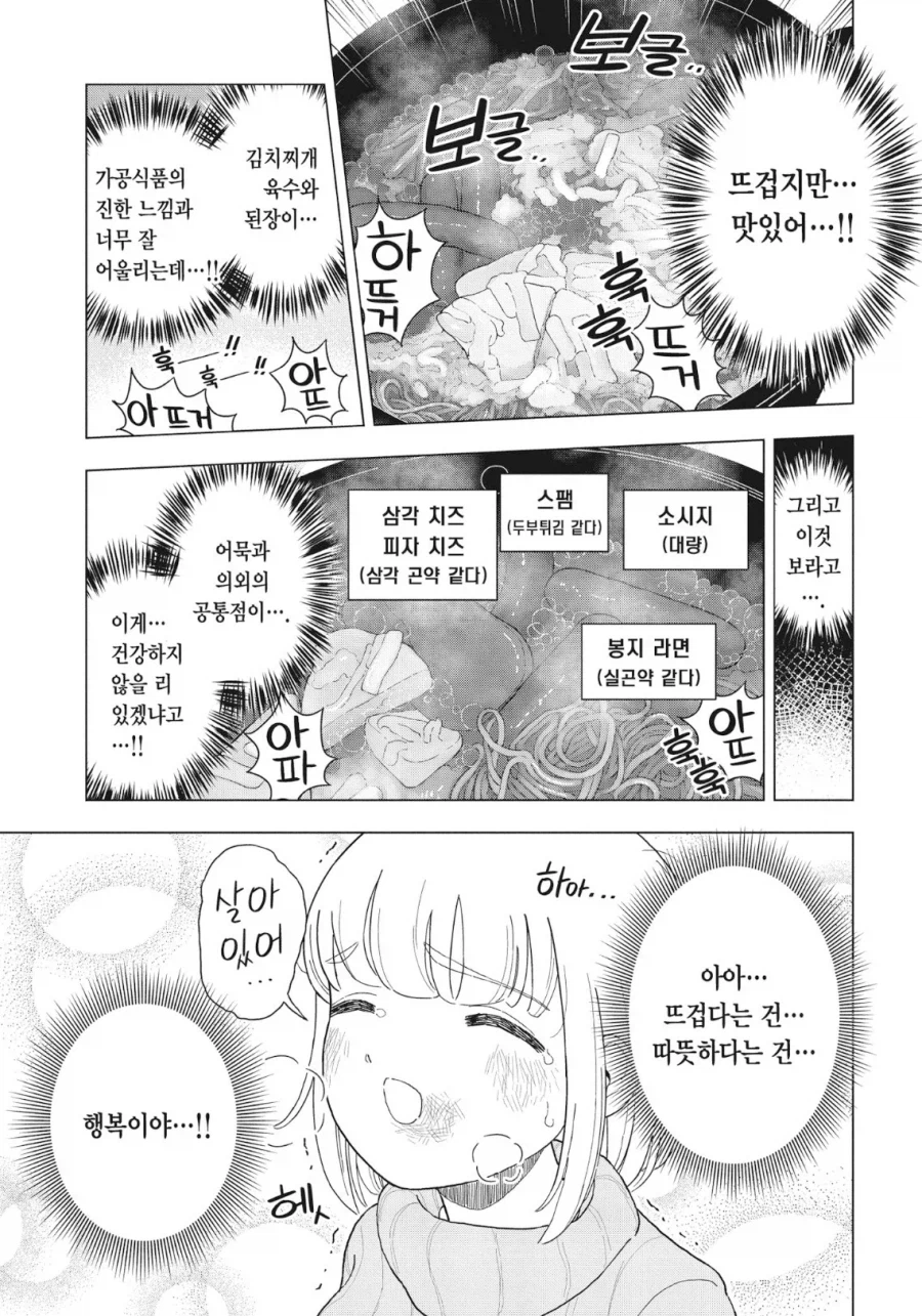 일본여자가 부대찌개를 지나치게 맛있게 먹는 만화.manga_3.webp