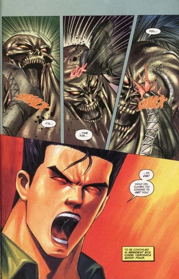 홍콩판 바이오하자드 만화에서 묘사된 레드필드 남매_6.webp