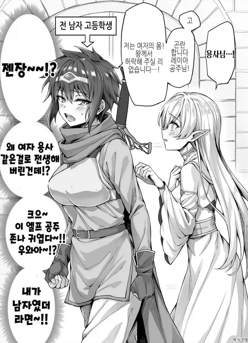 공주 때문에 곤란한 용사 만화_1.webp