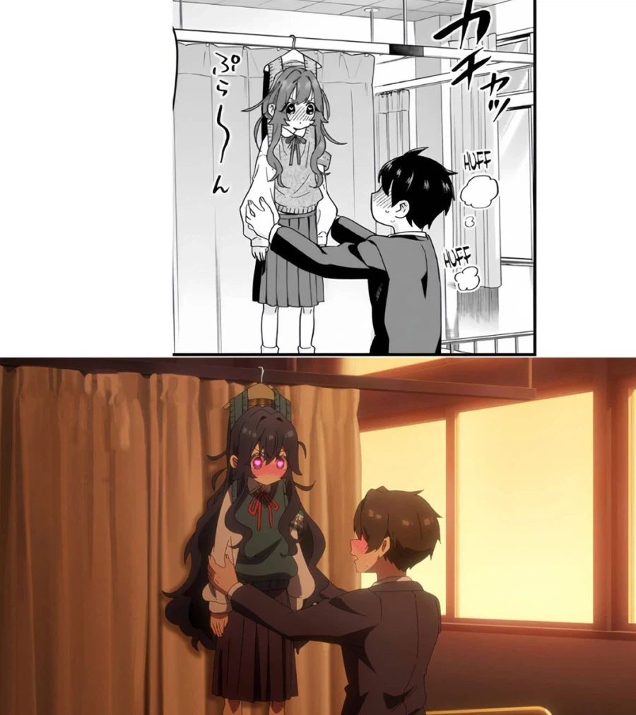 100명여친) 만화 vs 애니_1.webp