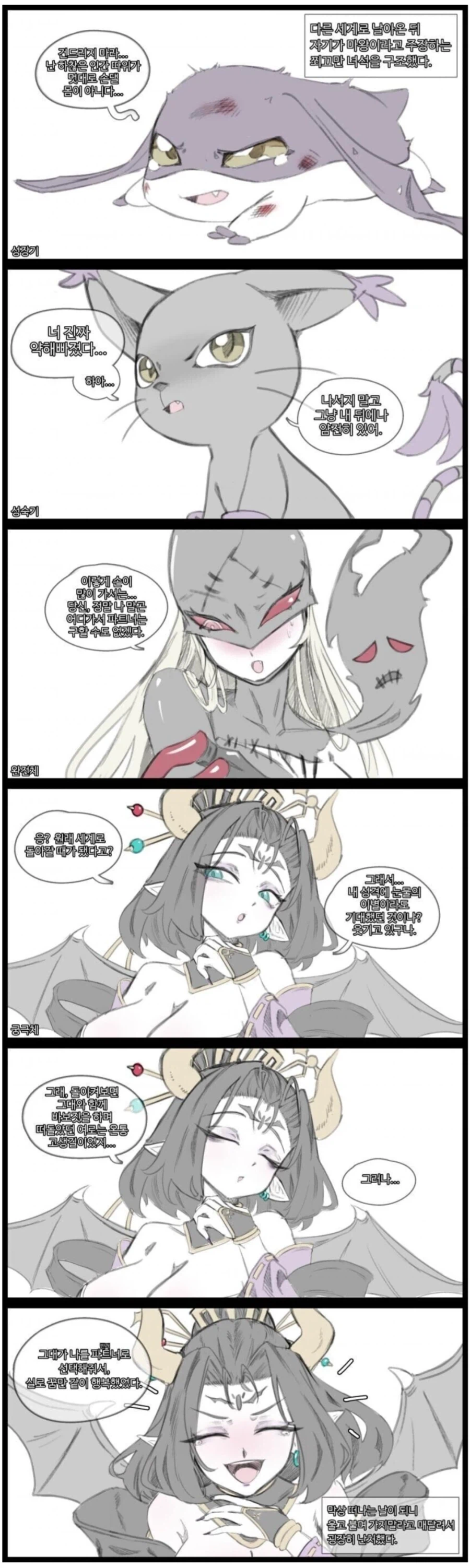 디지몬) 성장기로 퇴화한 리리스몬 파트너로 삼는 만화.manhwa_1.webp