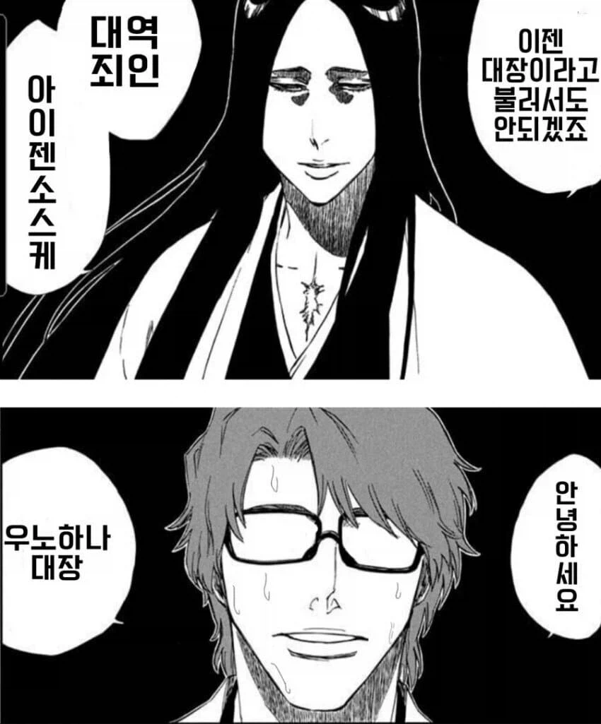 블리치) 붕옥 융합 후 아이젠이 힘만 쓰는 빡대갈이 된 이유.jpg_1.webp