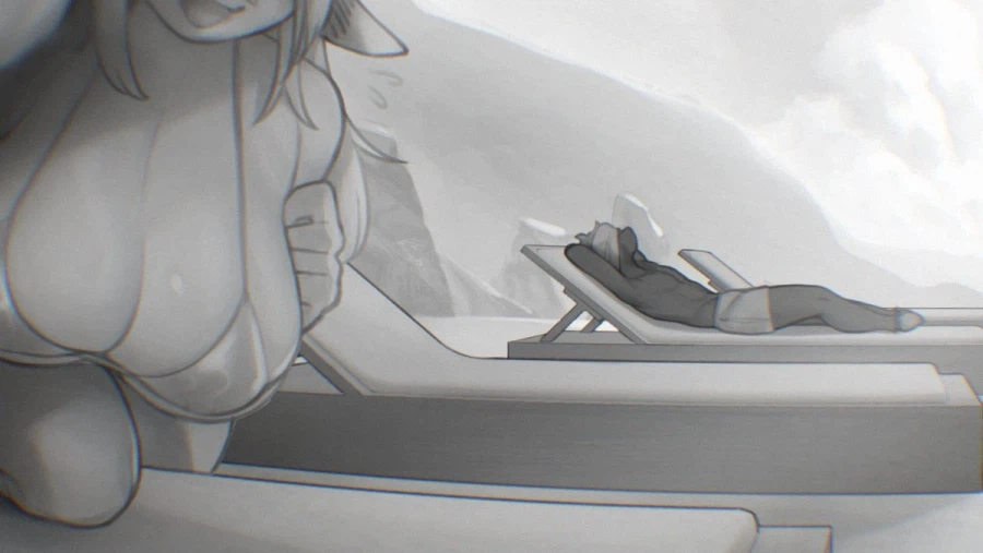 해변에서 썬크림 발라주는 만화_1.webp