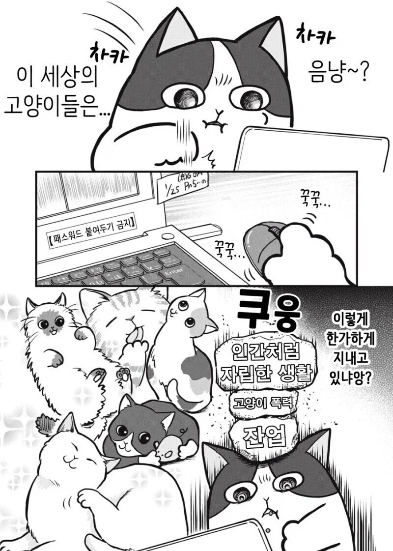 주인 대신 일하는 고양이 만화.manhwa_20.webp