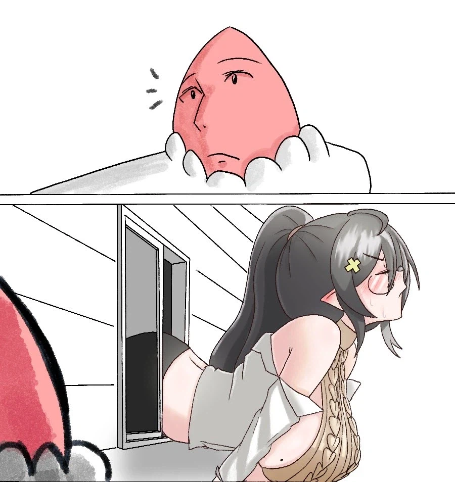 트릭컬) 창문에 껴있는 음란한 힐데.manga_1.webp