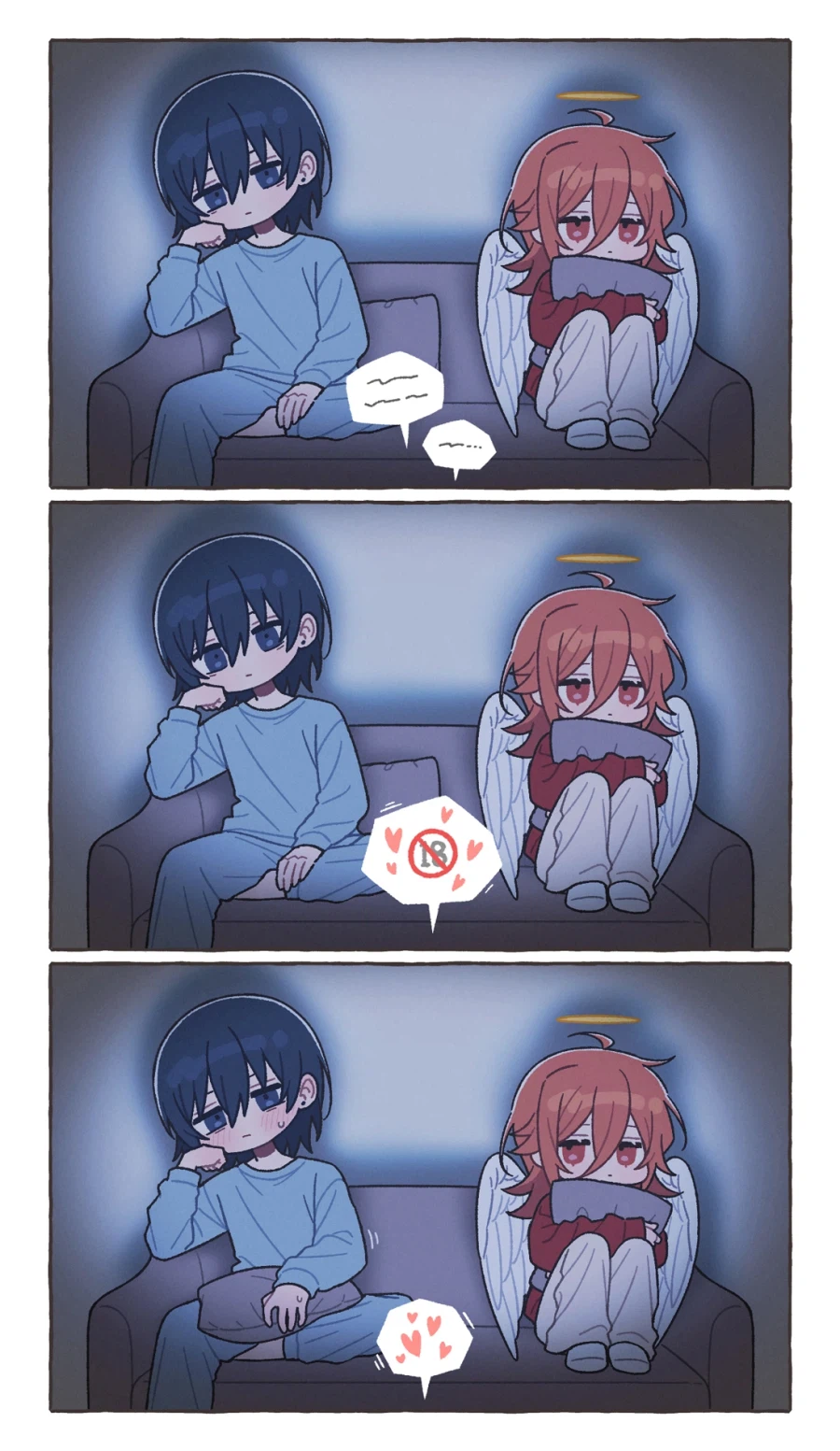 체인소맨) 천사랑 같이 영화보는 아키_1.webp