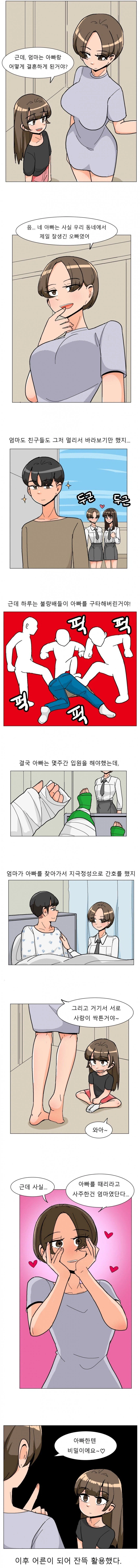 딸에게 결혼썰을 말해주는 만화_1.webp