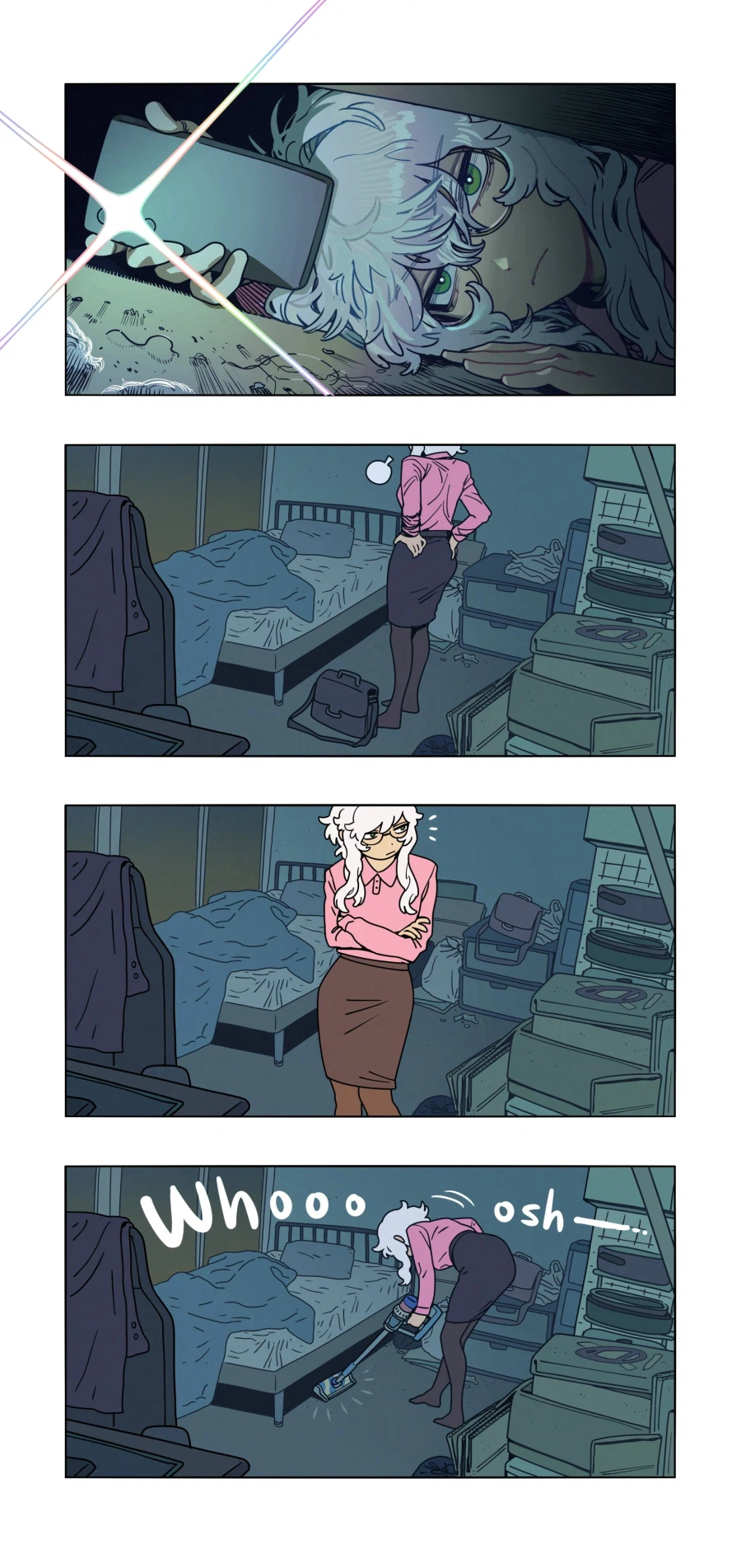 침대 밑을 청소 해주는 서큐버스 친구.manga_1.webp