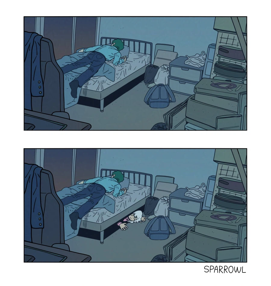 침대 밑을 청소 해주는 서큐버스 친구.manga_3.webp