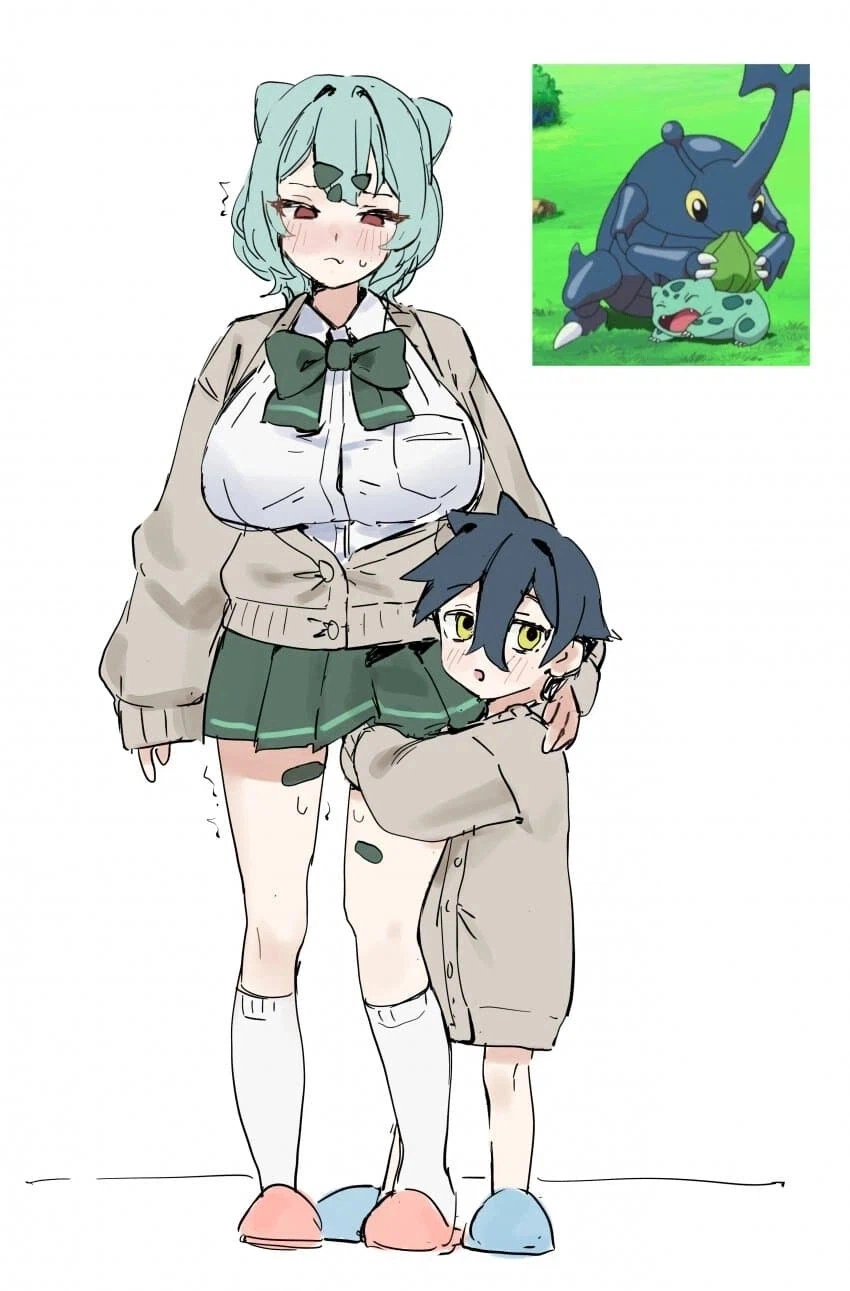 포켓몬) 장수풍댕이몬에 붙잡힌 이상해씨_1.webp