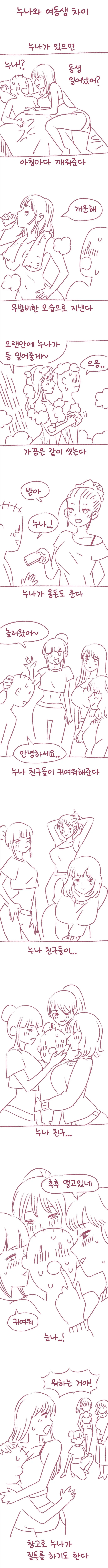 누나와 여동생의 차이 만화_1.webp