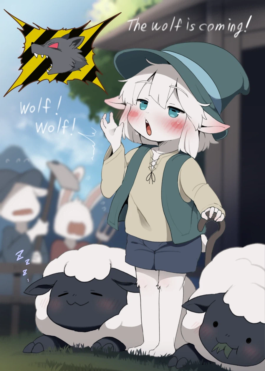 무시무시한 늑대가 양치기를 덮치는 만화_1.webp